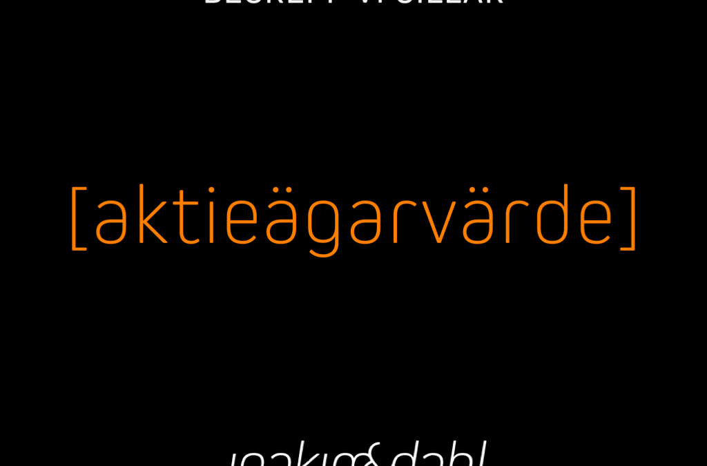 Min expertis i företagsutveckling, styrelsearbete och kommunikation för aktieägarvärde