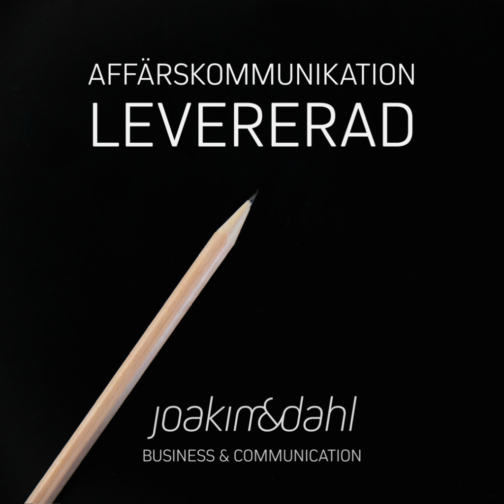 Affärskommunikation, levererad med stil.