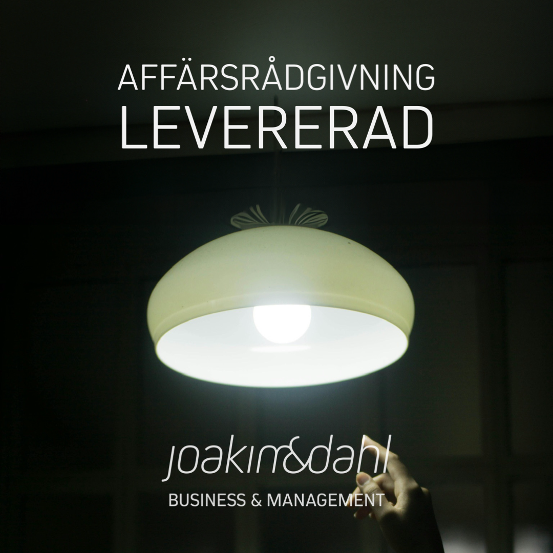 Lampa med affärsrådgivningstema