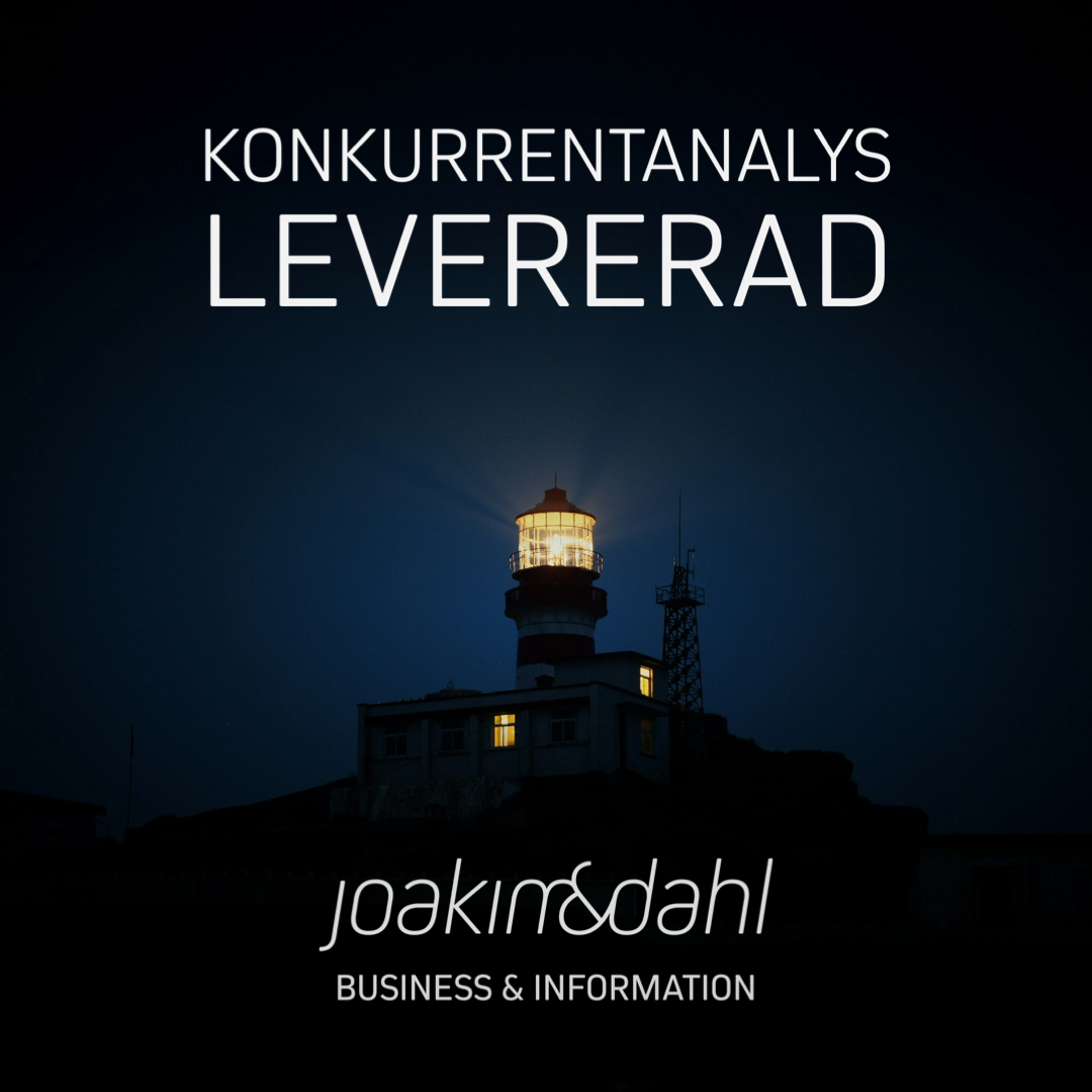 Konkurrentanalys levererad av Joakim&Dahl