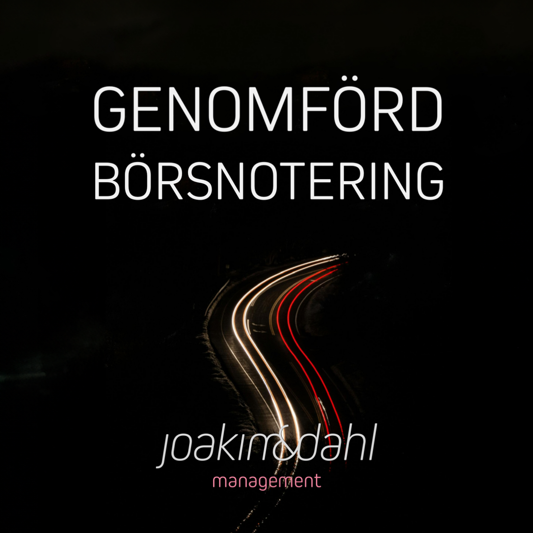Börsnotering av Joakim Dahl Management