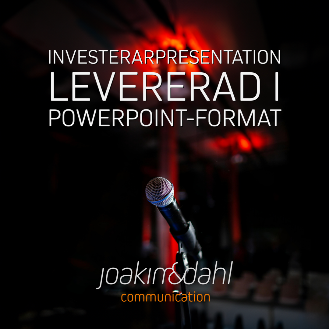 Mikrofon för investerarpresentation i PowerPoint