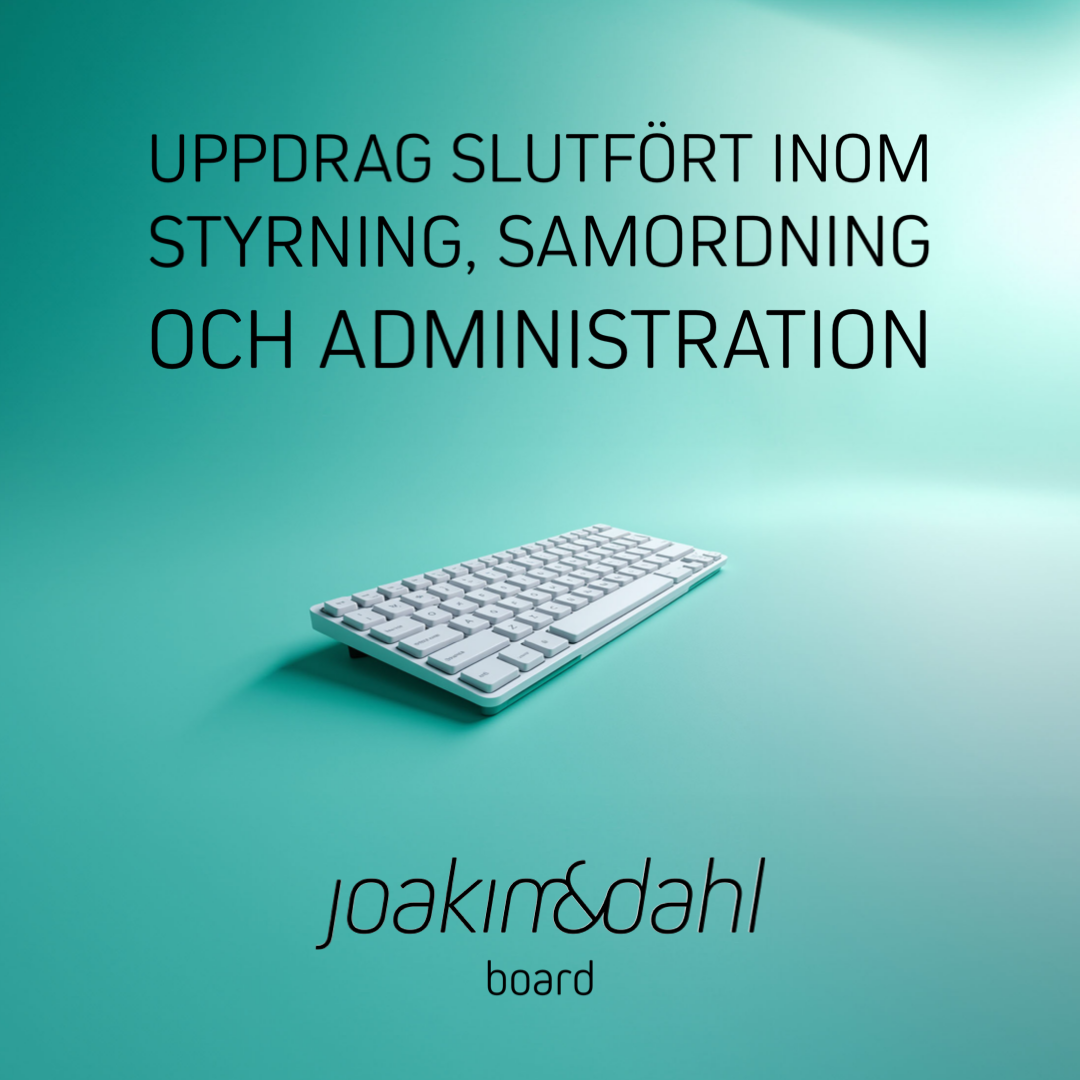 Tangentbord med text om administration