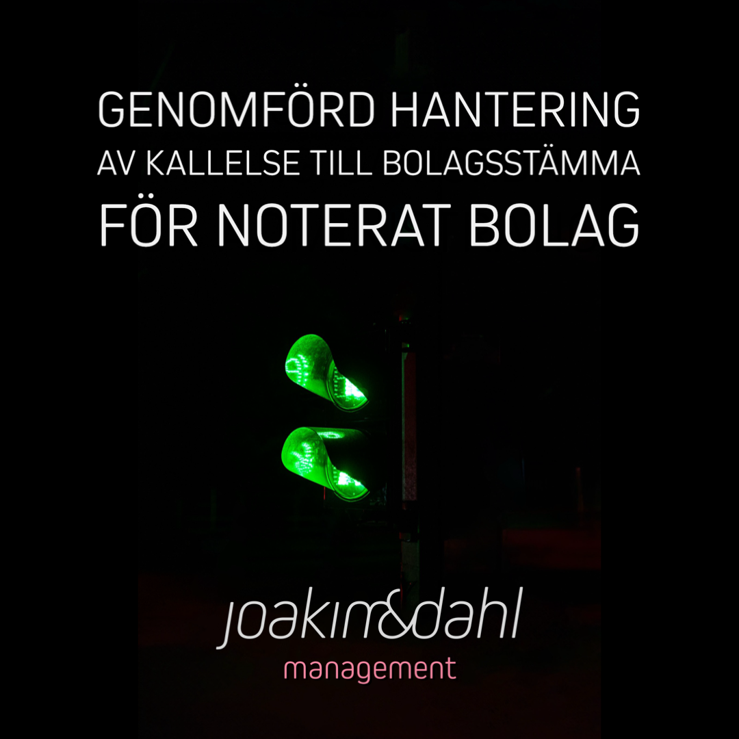 Gröna ljus för bolagsstämma hantering