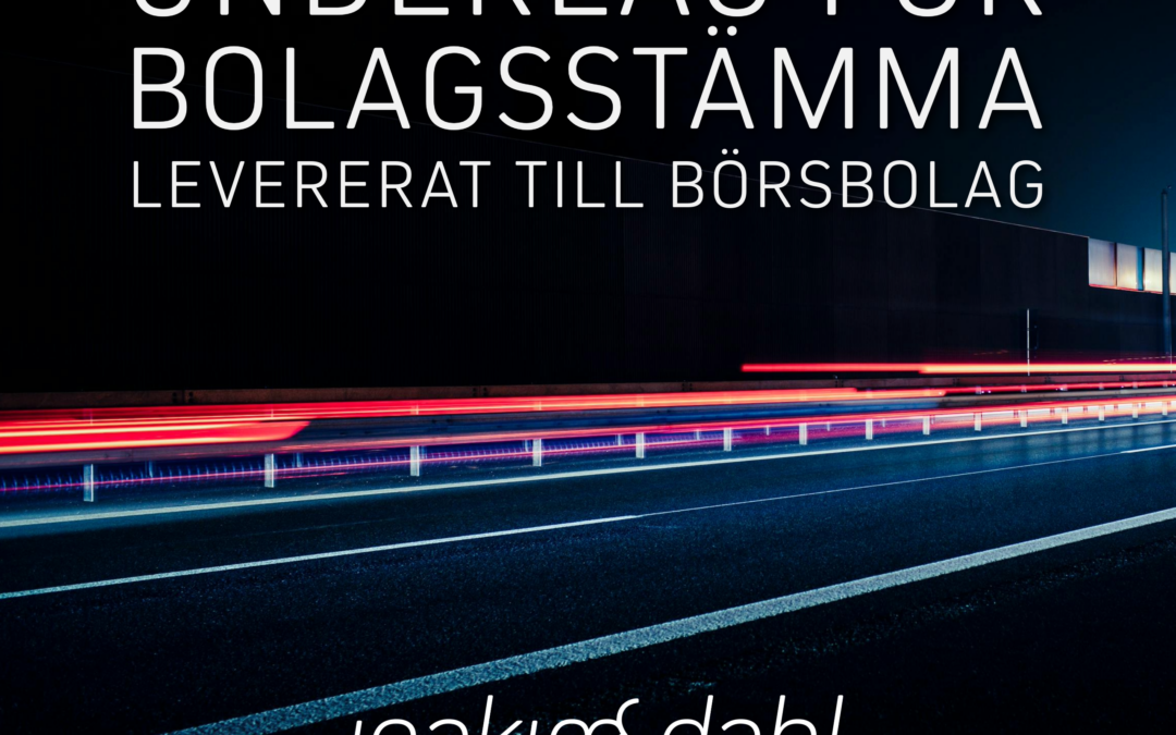 Genomförande av extra bolagsstämma för börsbolag
