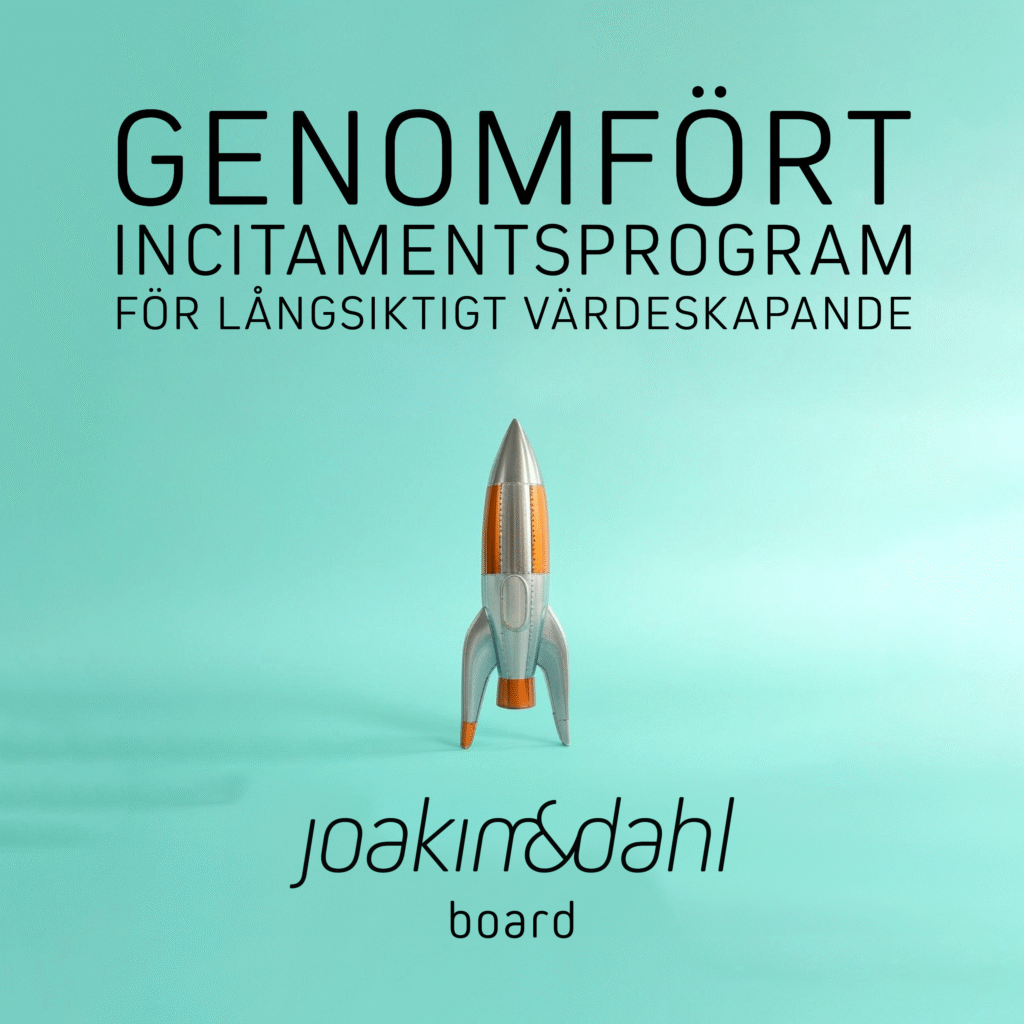 Raket symboliserar långsiktig tillväxt.