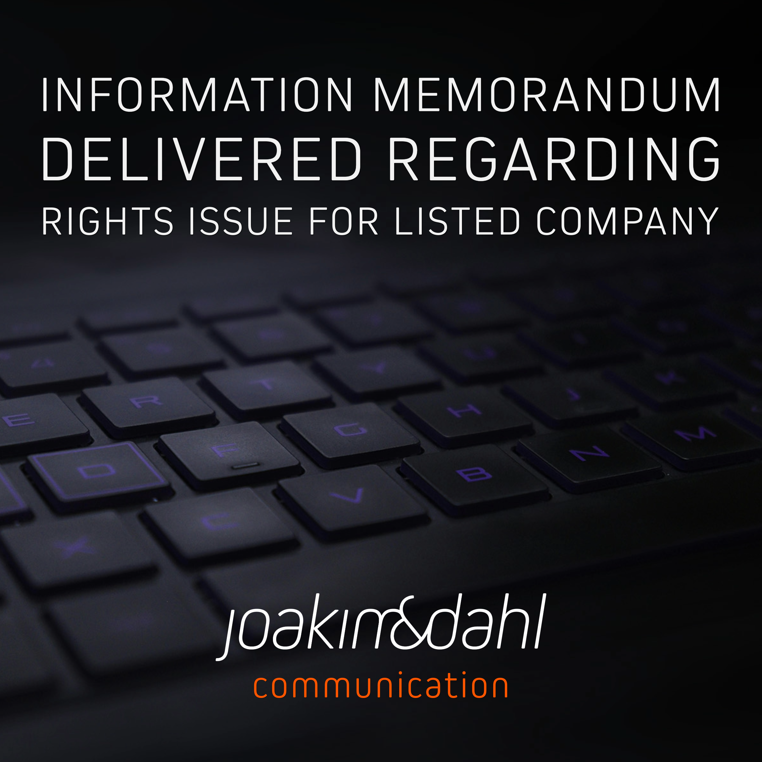 Informationsmemorandum om rättighetsfråga