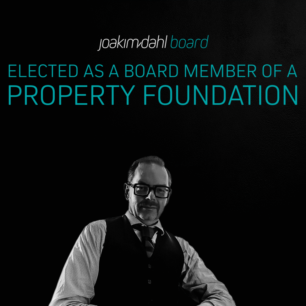 Joakim Dahl, vald till styrelseledamot i en stiftelse med en kulturhistorisk fastighet.