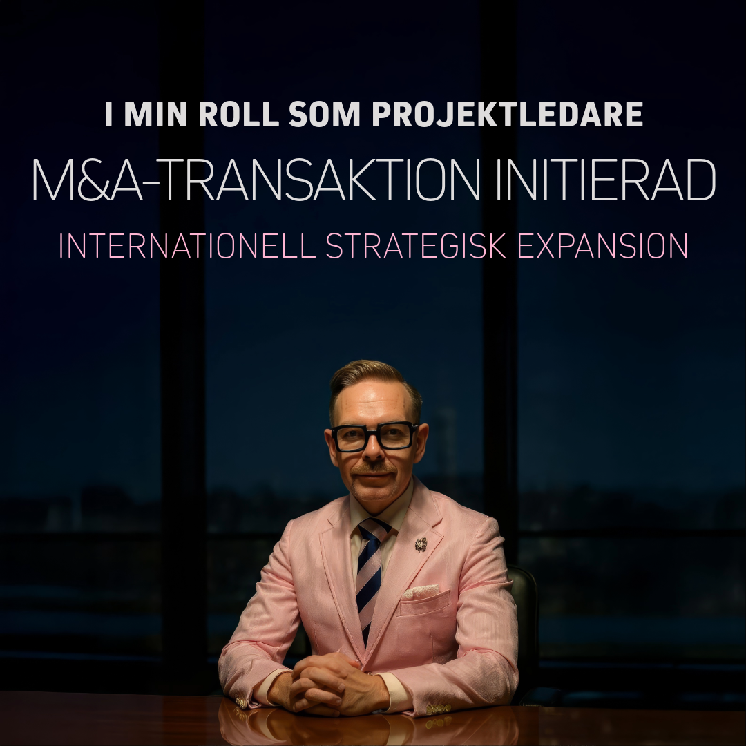 I min roll som projektledare har jag lett arbetet med att initiera en strategisk M&A-transaktion