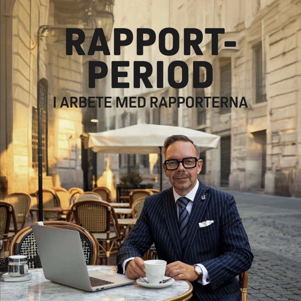 Affärsman arbetar med rapporter utomhus.