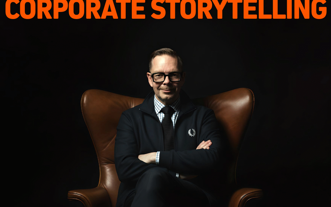 Professionell man i läderfåtölj.