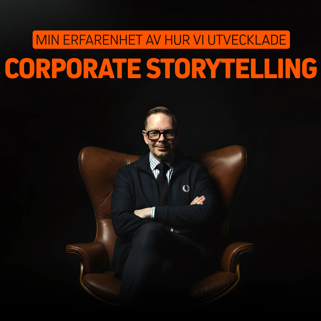 Professionell man i läderfåtölj.