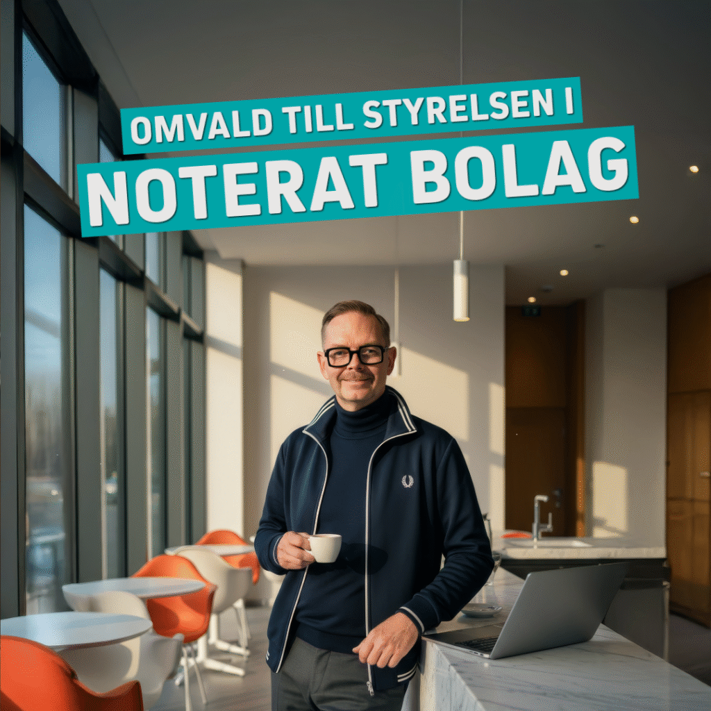 En man i en kontorsmiljö med en kaffekopp och en laptop. Man står i en kontorsmiljö med en kaffekopp och en laptop på bordet.